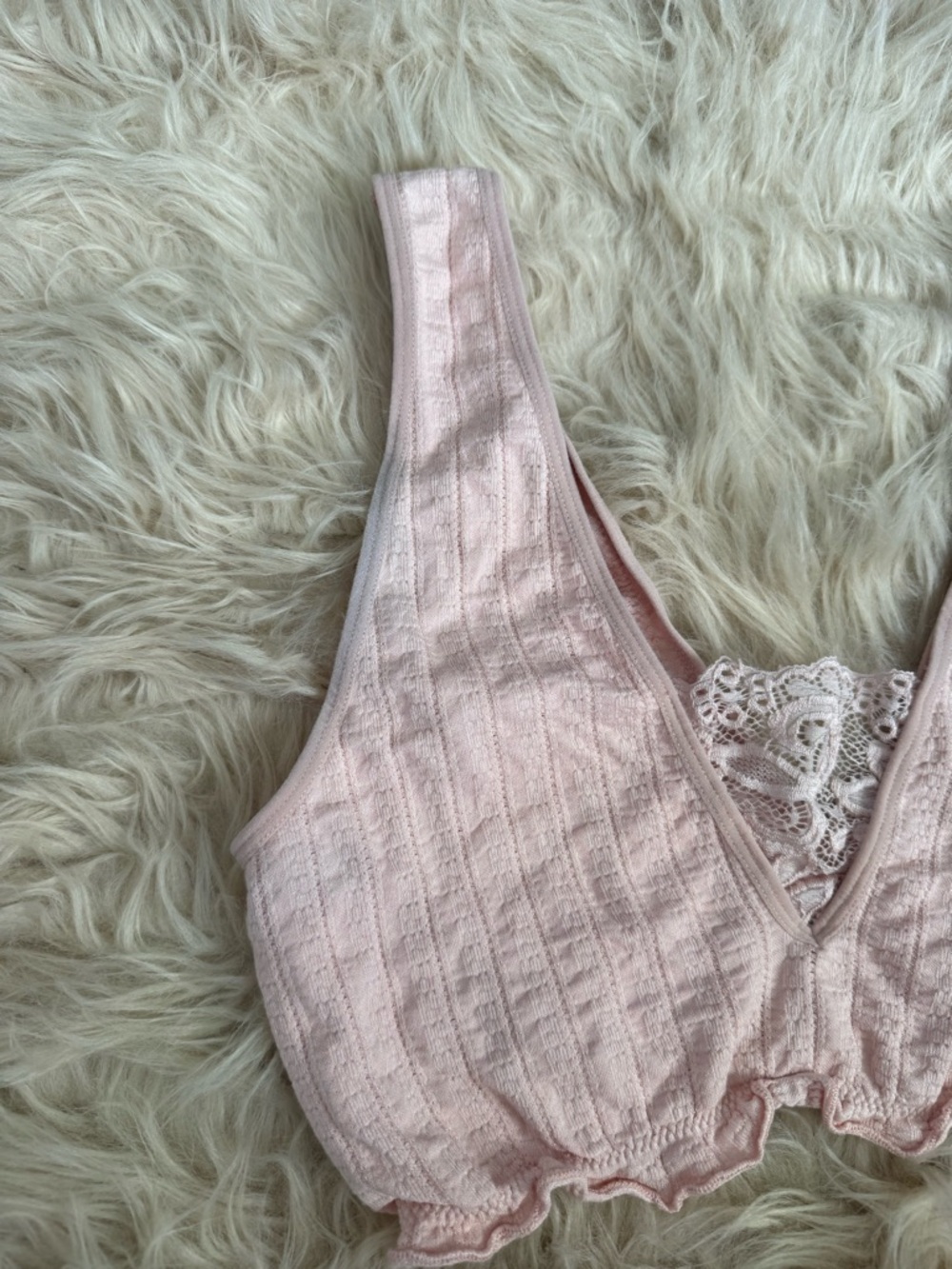 Anthropologie Pink Seamless Lace Bralette - Picture 4 of 9